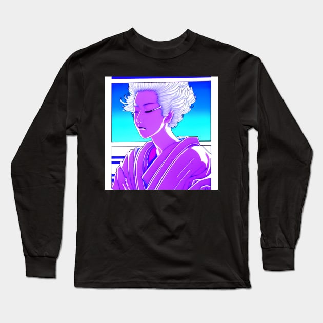 The woman who is meditating. Long Sleeve T-Shirt by Zenmatics